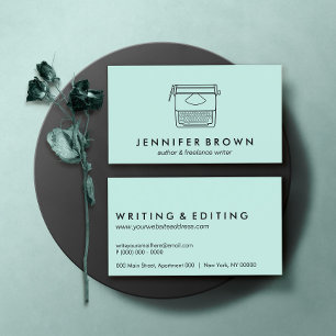 Vintage Typewriter Author Translator Business Card