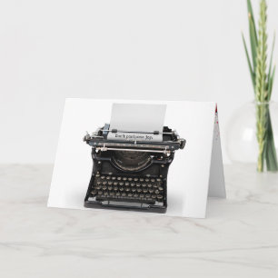 Vintage Typewriter Birthday Card