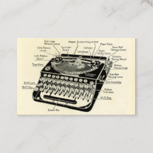 Vintage Typewriter Business Card