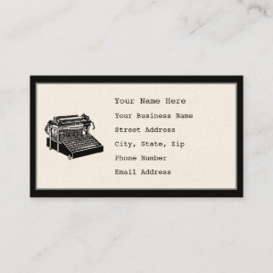 Vintage Typewriter Business Cards