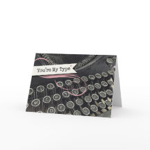 Vintage Typewriter card