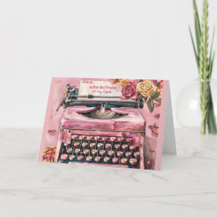 Vintage Typewriter Faith-Inspired Greeting Card -