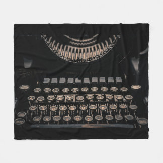Vintage Typewriter Fleece Blanket