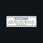 Vintage typewriter font wedding self-inking stamp<br><div class="desc">Add vintage charm to all your correspondence or wedding invitations with our return address stamp,  featuring your name and return address details in typewriter style lettering.</div>