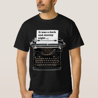 Vintage typewriter It was a dark and stormy night  T-Shirt