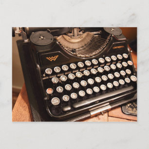 Vintage Typewriter Keys Office Party Invitation Postcard