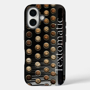 Vintage typewriter keys text o magic funny iPhone 16 case