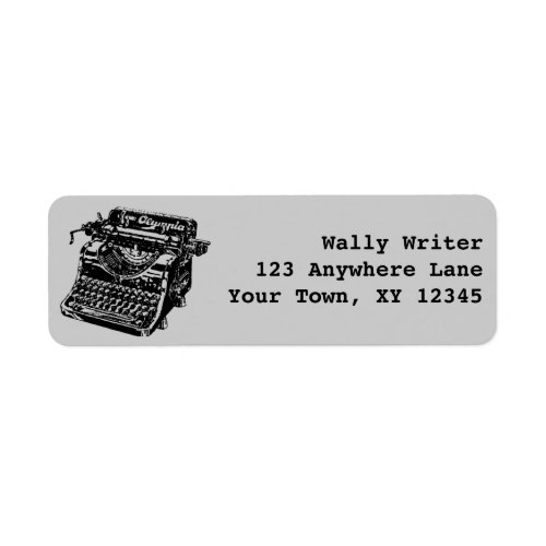 Vintage Typewriter Label