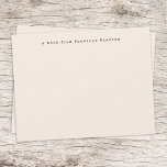 Vintage Typewriter Minimalist Simple Cream Note Card<br><div class="desc">A vintage personalized notecard design with classic retro typewriter typograpy "a note from" which can easily be personalised with your own name. The design features an old school ivory cream background for an aged feel.</div>