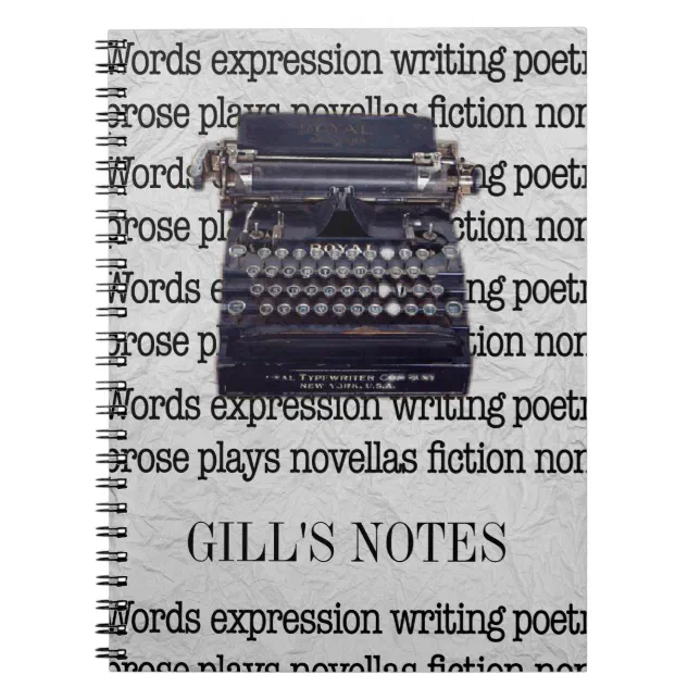 Typewriter Mini Notebook Vintage Typewriter Notebook | Zazzle