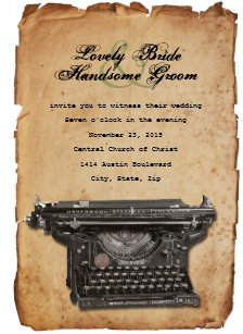 Typewriter Wedding Invitations Zazzle