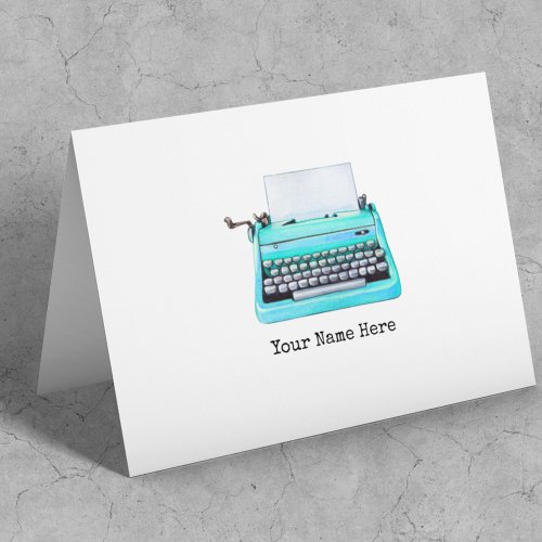 Vintage Typewriter Personalized Academic Retro Note Card