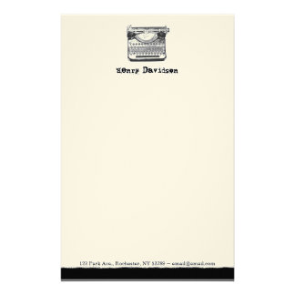 Vintage Typewriter Personalized Stationery