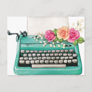 Vintage Typewriter Postcard