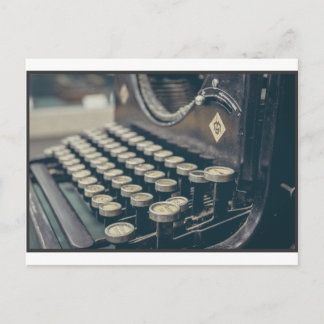 Vintage Typewriter Postcard