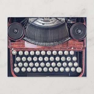 Vintage Typewriter Postcard