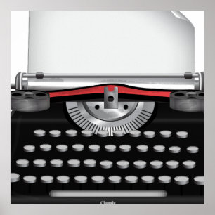 Vintage Typewriter Poster