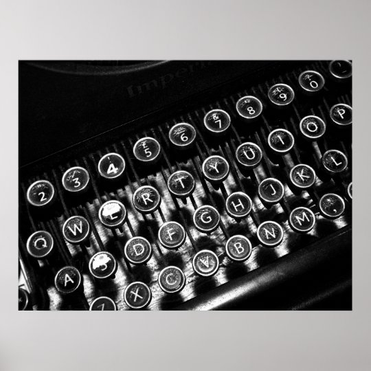 Vintage Typewriter Poster