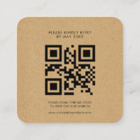 Vintage typewriter QR code RSVP response