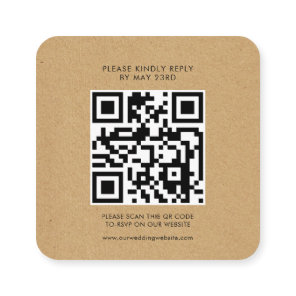 Vintage typewriter QR code RSVP response Enclosure Card