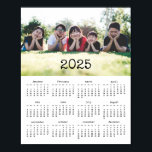 Vintage typewriter script 2025 photo calendar poster<br><div class="desc">A modern and simple photo calendar poster to customize with a family picture,  a perfect way to start the year 2025.</div>