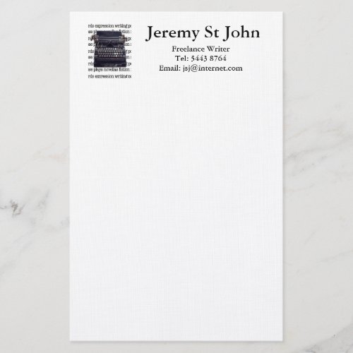 Vintage Typewriter Stationery