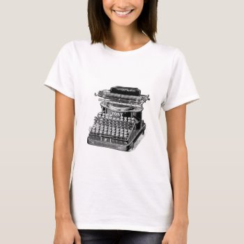 Vintage Typewriter  T-shirt by WickedlyLovely at Zazzle