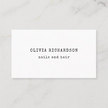 Vintage Typewriter Text | Black And White Business Card by christine592 at Zazzle