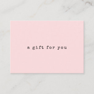 Vintage Typewriter Text Blush Gift Certificate