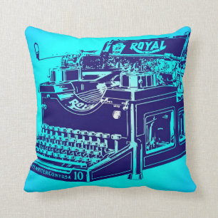 Vintage Typewriter Throw Pillow