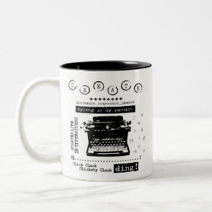 Vintage Typewriter Two Tone Coffee Mug