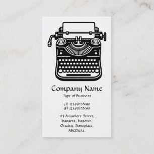Vintage typewriter - White Business Card