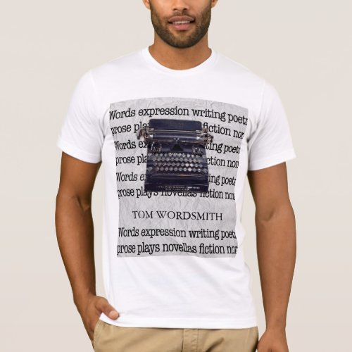 Vintage Typewriter with Typed Words T_Shirt