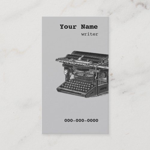 vintage typewriter writer _ blogger business card