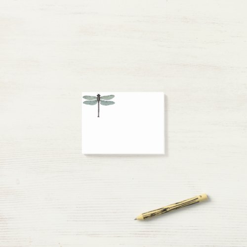 Vintage Typographic Antique Dragonfly Retro Render Post_it Notes