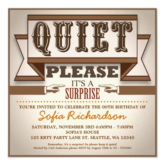 surprise birthday party invite