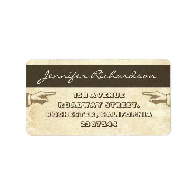 vintage typography aged design address labels | Zazzle