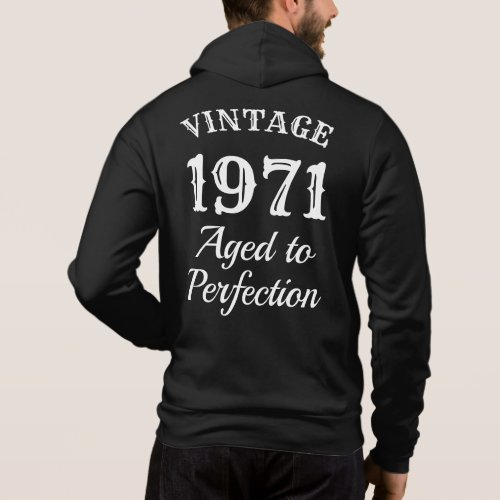 Vintage typography Aged to perfection Birthday Hoodie