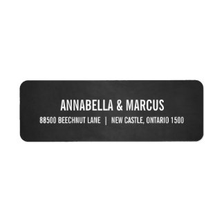 VINTAGE TYPOGRAPHY CHALKBOARD RETURN ADDRESS LABEL