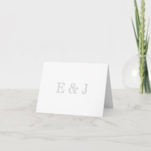 Vintage Typography Couple Initials Personalized Thank You Card