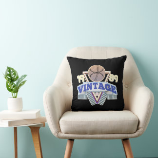 Vintage typography design tee throw pillow