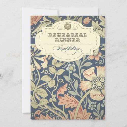 vintage typography elegant rehearsal dinner invite