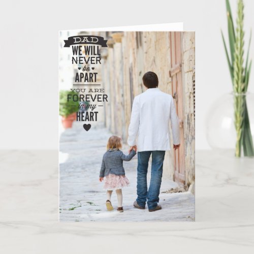 Vintage Typography Happy Fathers Day Photo Card