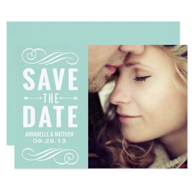 Vintage Typography Save The Date Announcement