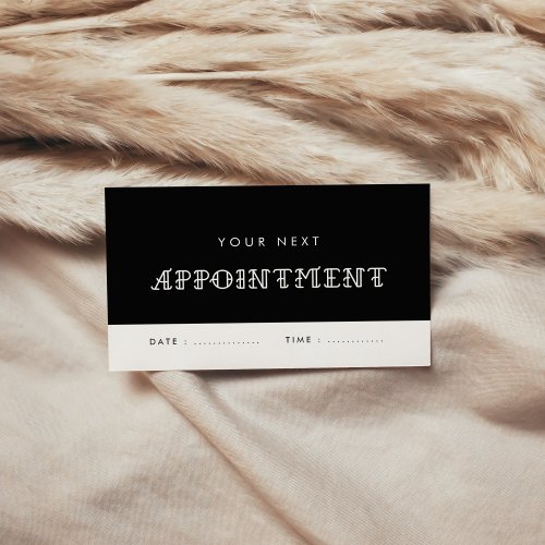 Vintage typography tattoo parlor appointment card