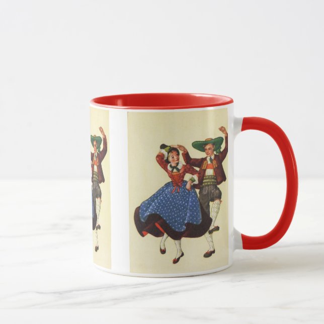 Vintage Tyrolean dancers, Austria Mug (Right)