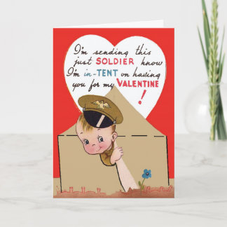 Vintage U.S. Army Soldier Valentine Card