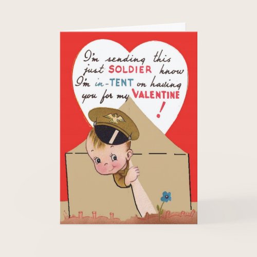 Vintage U.S. Army Soldier Valentine Card