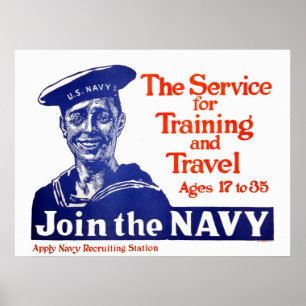 Vintage U.S. Navy Recruiting Poster