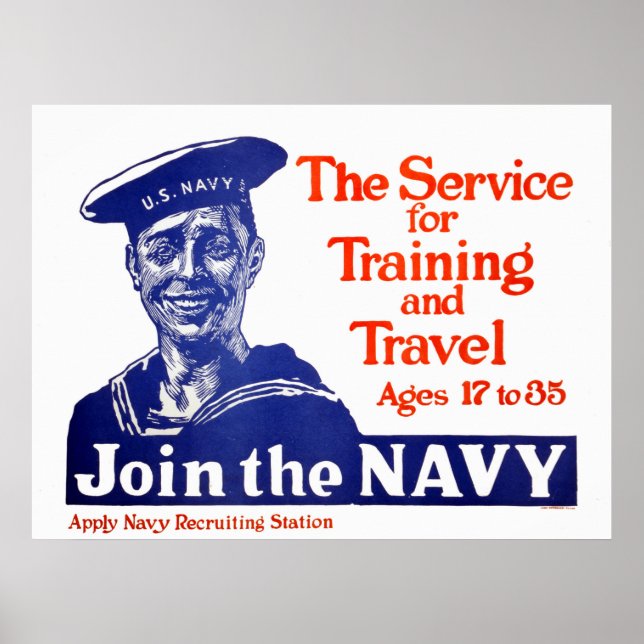 Vintage U.S. Navy Recruiting Poster (Front)